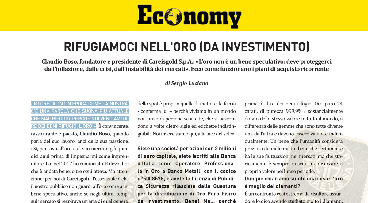 Rifugiamoci nell’oro (da investimento)