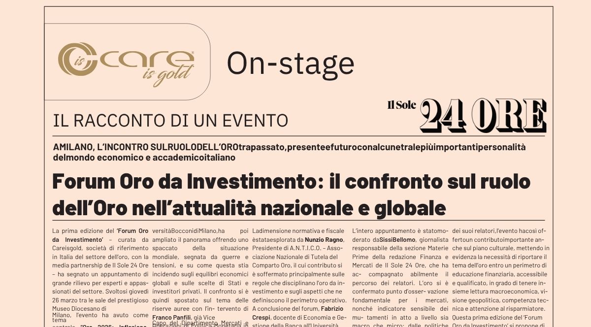 Forum Oro da Investimento: il confronto sul ruolo dell’Oro nell’attualità nazionale e globale